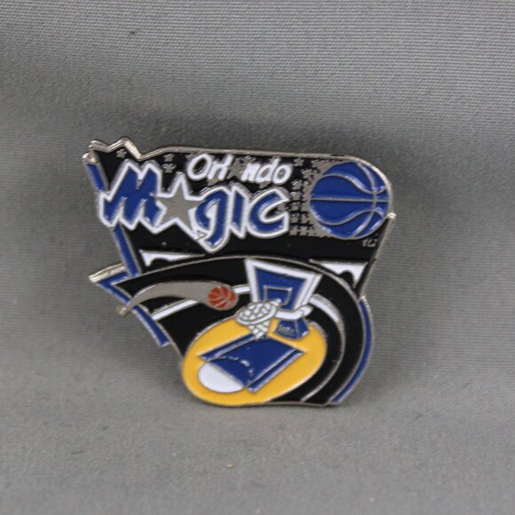 Oralnd Magic Pin (VTG) - Basketball Court Graphic - Stamped Pin - Picture 1 of 3